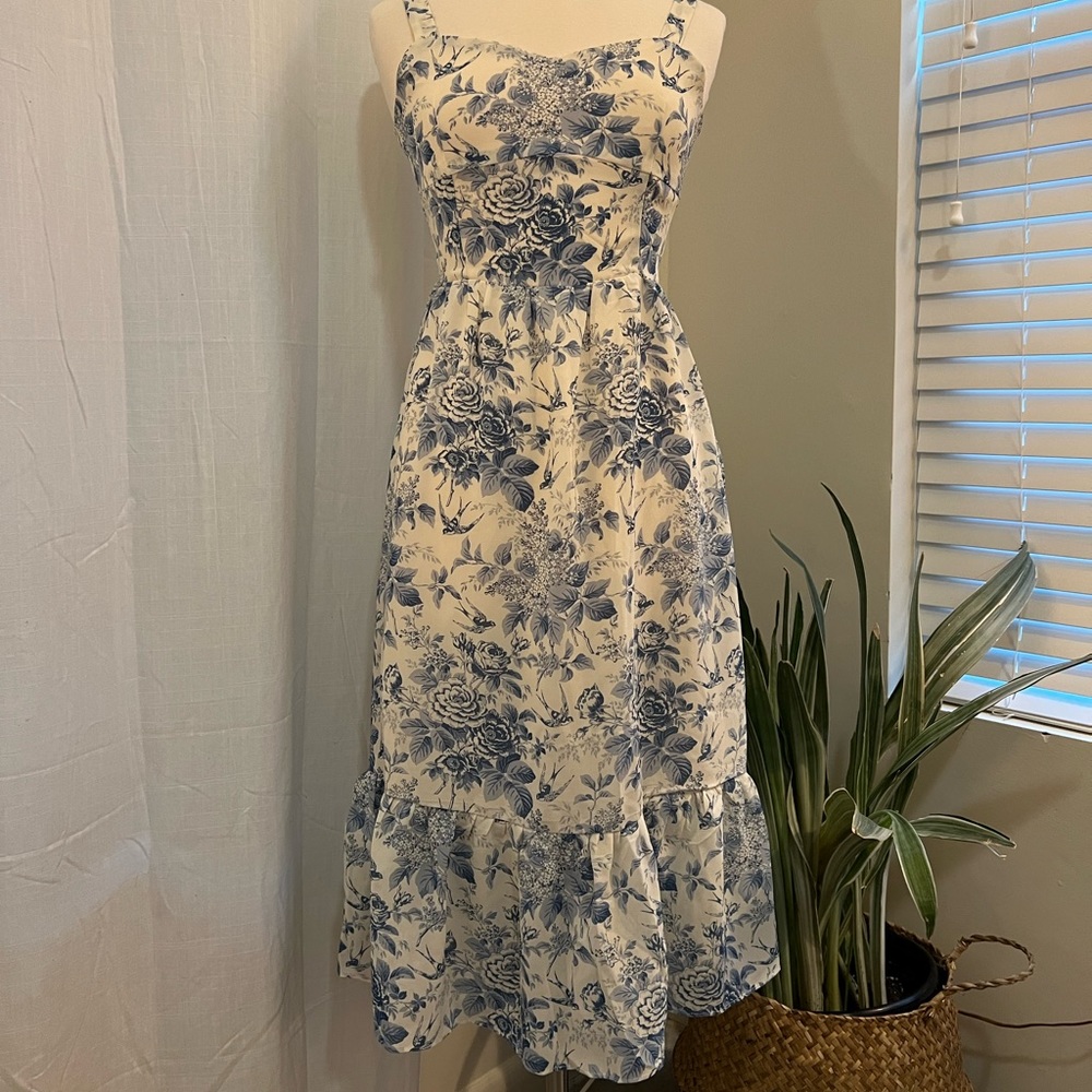Blue & White Dress